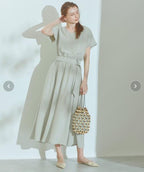 Soleia Satin Cowl Neck Midi Dress Sage