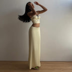 Camisole Lace Maxi Skirt Suit