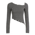 Tinleigh Striped One Shoulder Top