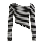 Tinleigh Striped One Shoulder Top