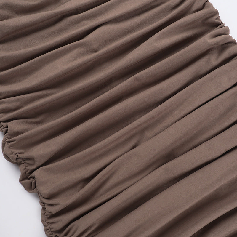 Mocha 2 piece Maxi Dress Brown