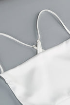 Valelk White Halter Ruffle Maxi Dress