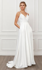 DressBetty - Temperament Solid Color Evening Dress