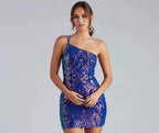 Suspender Sequin Sheath Slim Fit Dress