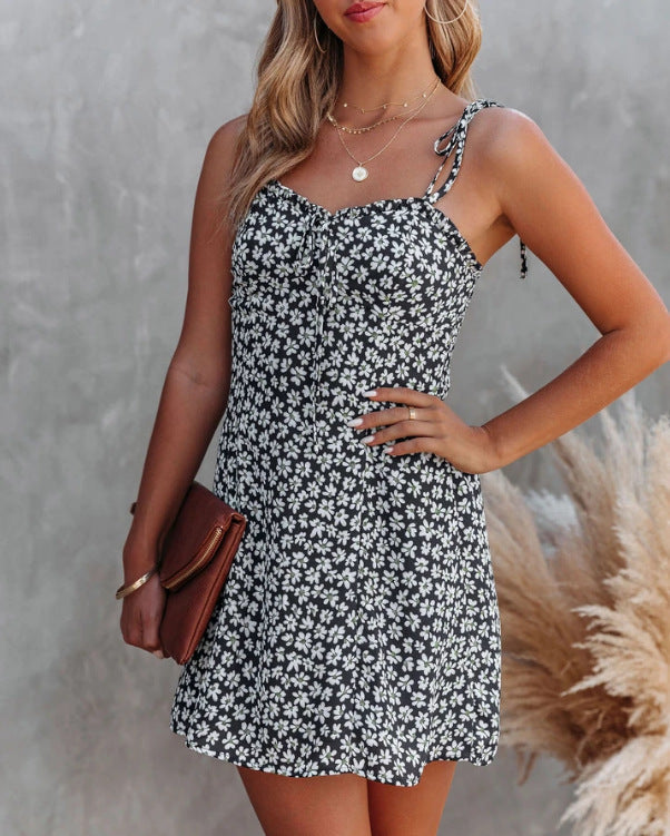 Avril Floral Smocked Tie Mini Dress FINAL
