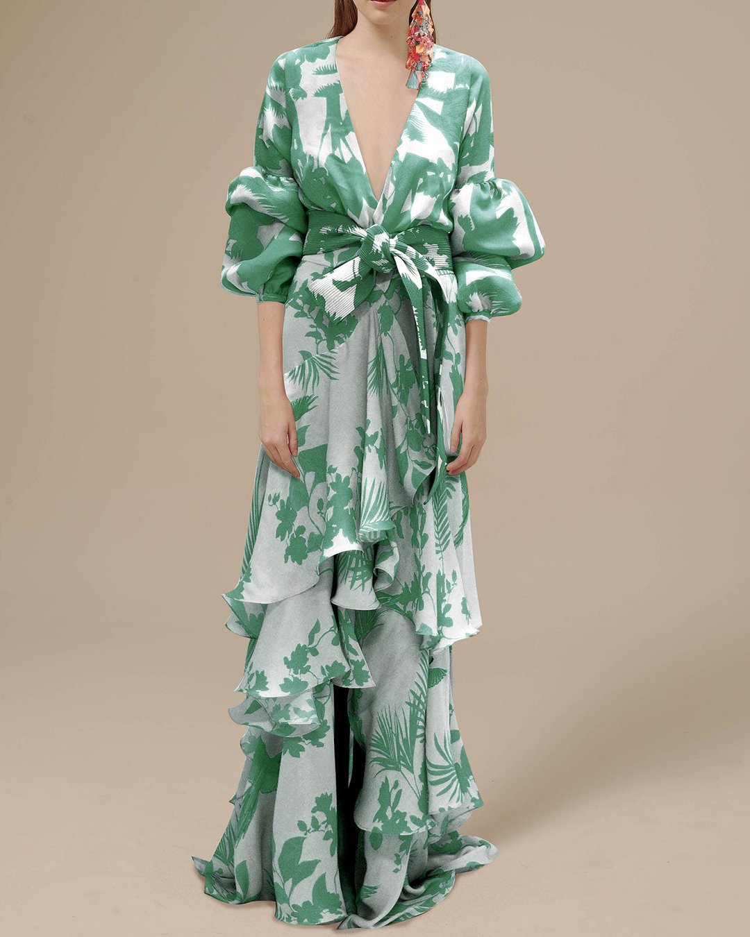 Erica Boutique Printed Chiffon Party Dress Evening Wear Edit
