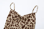 Leopard Aura Midi Dress Brown