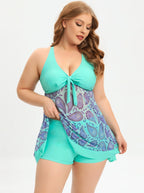 Kitija Exclusive Retro Style Swimwear with High Waist Printed Plus Size Dress Boutique Collection