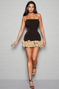 Harp 3D Floral Sheath Mini Dress