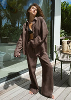 Luna – Breezy Lounge Shirt & Wide-Leg Pants Set