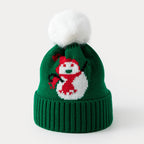 Snowman Pom Pom Knit Hat