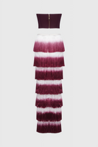 Maded Red Fringe Maxi Dress Set