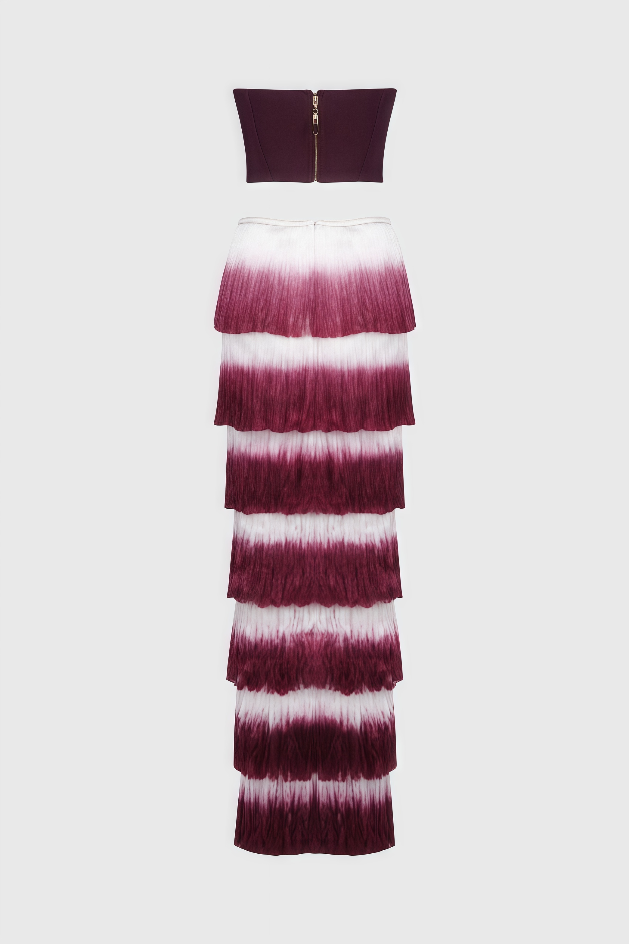Maded Red Fringe Maxi Dress Set