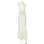Shawna Twisted Halter Maxi Skirt Set
