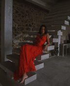 Vanessa Exclusive Dress with Ruffles Evening Wear Edit