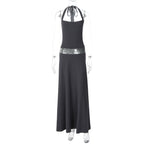 Eleanor Sequin Halter Maxi Dress