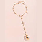 Vintage Minimalist Heart Charm Finger Bracelet
