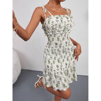 Xaviera Effortless Women's Floral Wrap Dress with Adjustable Straps and Ruffle Hem Elevated Occasion Wear
