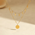Vintage Double Strand Cross Pendant Necklace