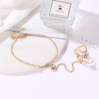 Retro Openwork Arrow Ring Finger Bracelet