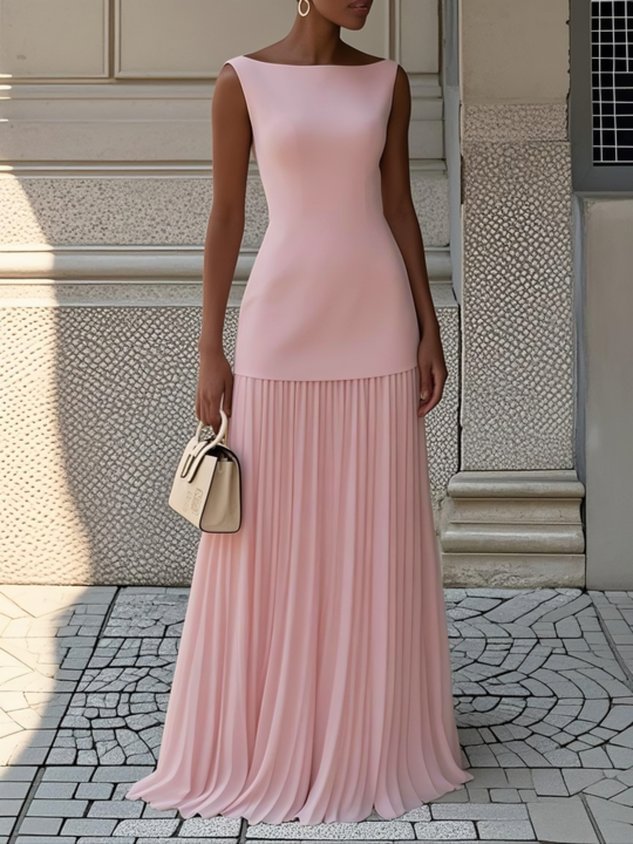 Solid Color Sofia Pleated Two Piece Set