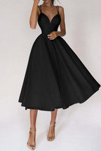 Suspender Swing Midi Dress