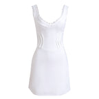 Pure Short Lace Sling A line Dress French Dress Autumn