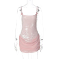 Sequin Floral Bodycon Mini Dress