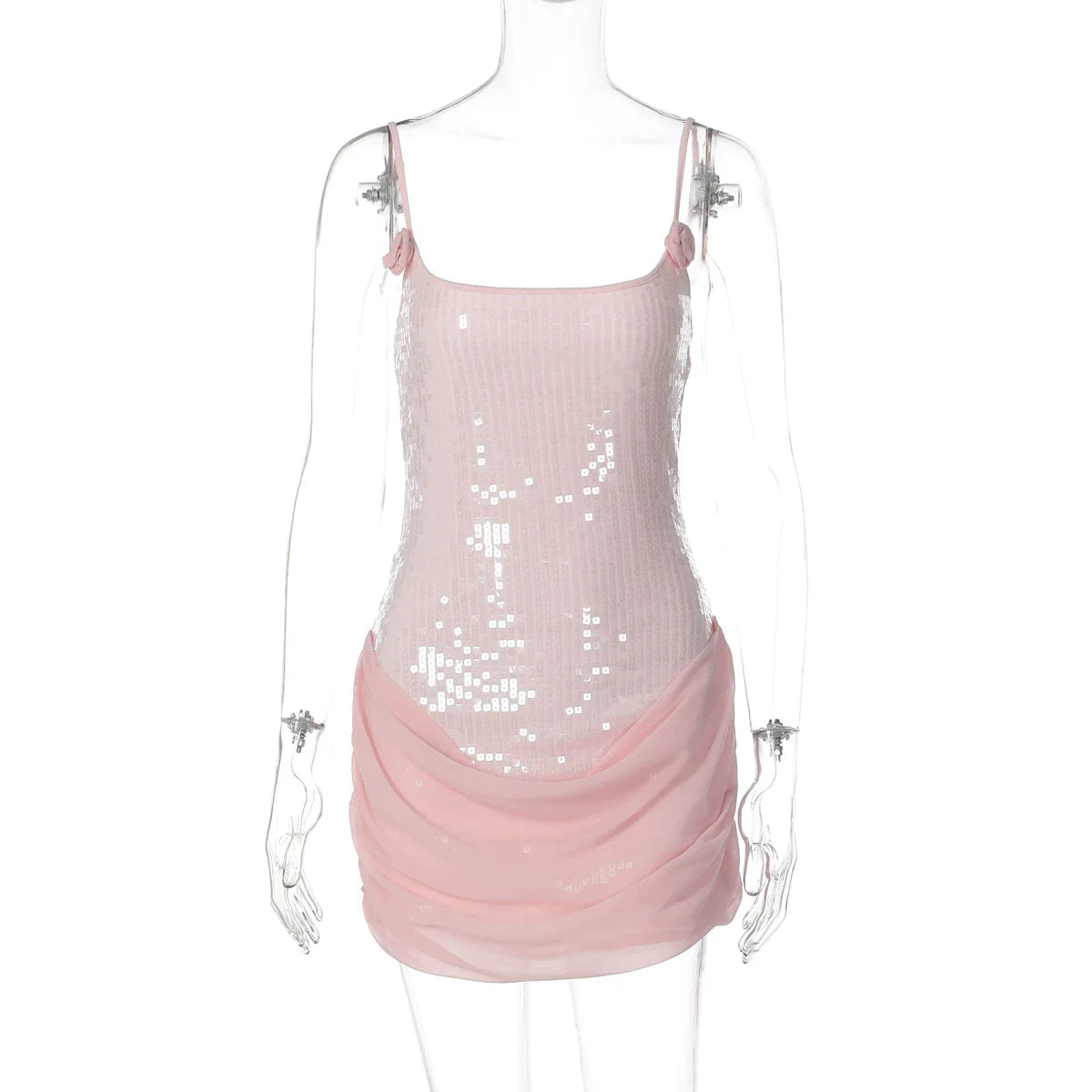 Sequin Floral Bodycon Mini Dress