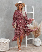 Brookings Floral Shimmer Midi Dress FINAL