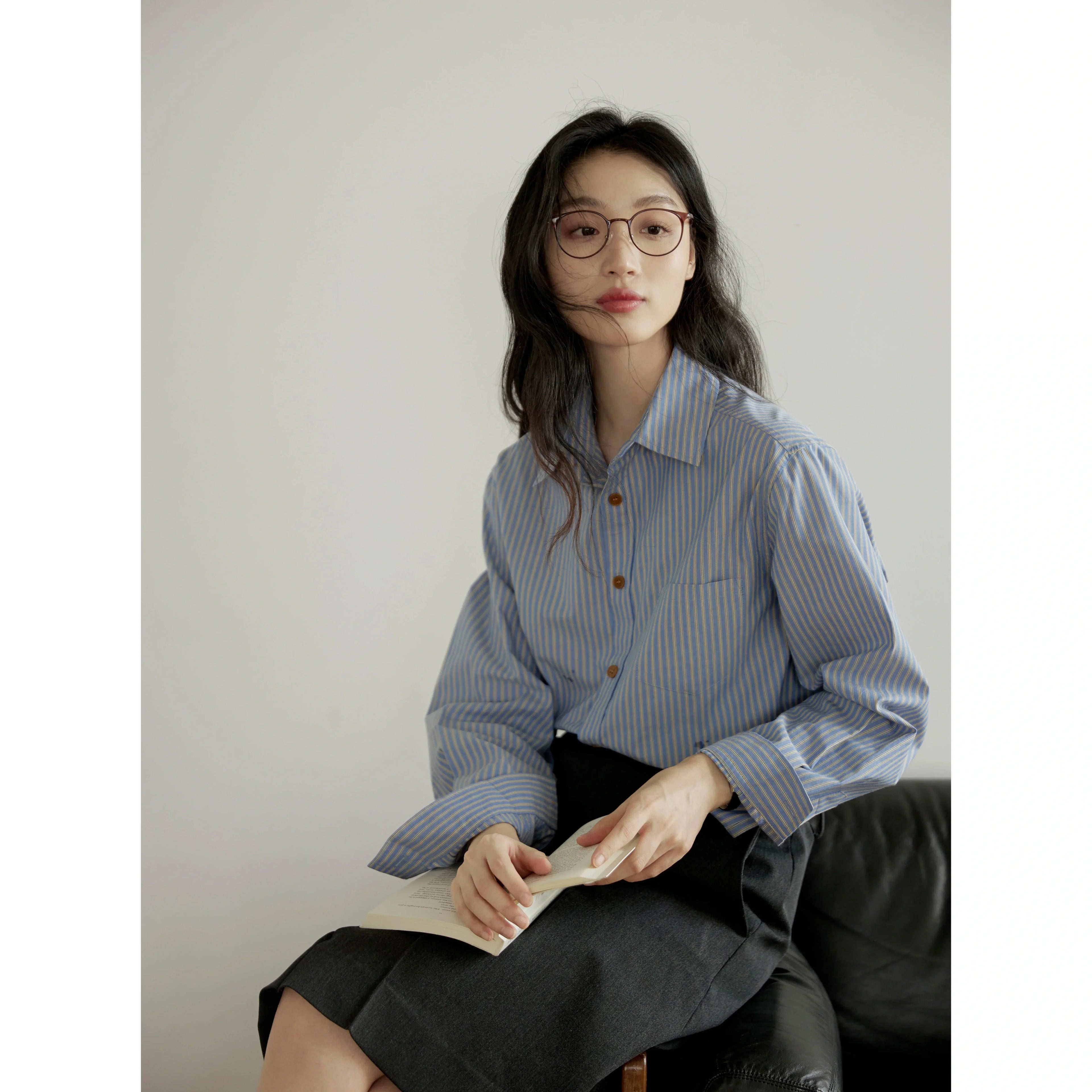 Blue Striped Button Shirt