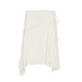 Tristan White Asymmetric Maxi Skirt
