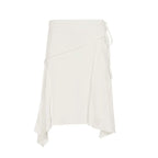 Tristan White Asymmetric Maxi Skirt