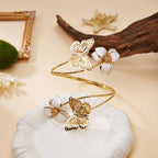 Irregular Cutout Butterfly Floral Bracelet