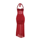 Raze Halter Dress Red