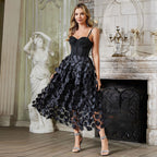 Gothic Cone Thorn Heavy Industry Three Dimensional Dot Mesh Beauty Back Underwear One Piece Boning Corset Dress Organza