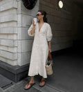 Gemini Rising Dress Off White