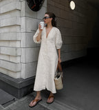 Gemini Rising Dress Off White