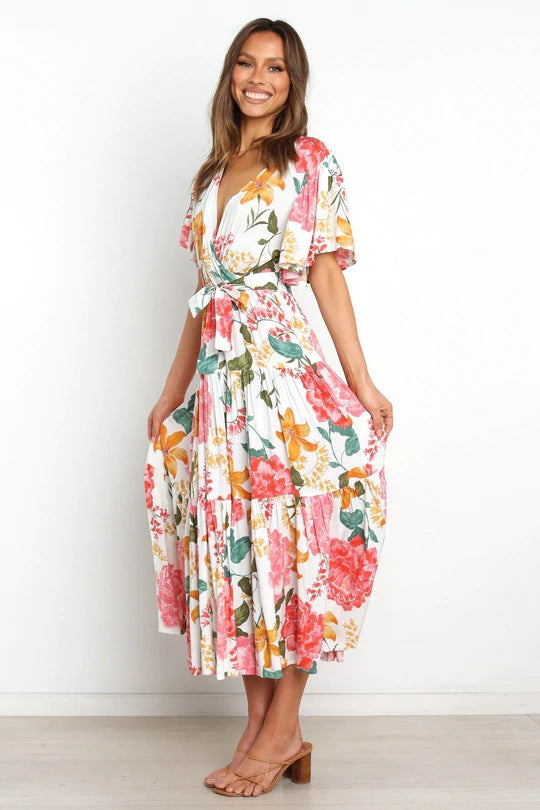 Taylen Satin Floral Cutout Maxi Dress FINAL