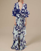 Erica Boutique Printed Chiffon Party Dress Evening Wear Edit