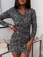 Lasting Lover Floral Ruffle Wrap Dress