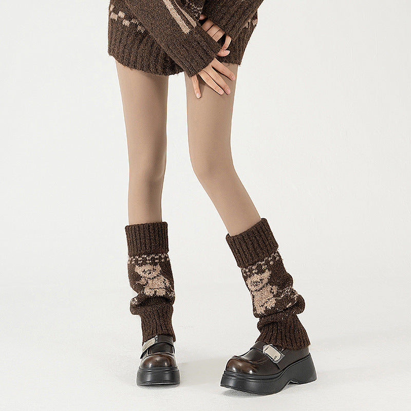 Wool Chunky Slouchy Sexy Red Leg Warmers