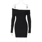 Marina One Shoulder Knit Mini Dress