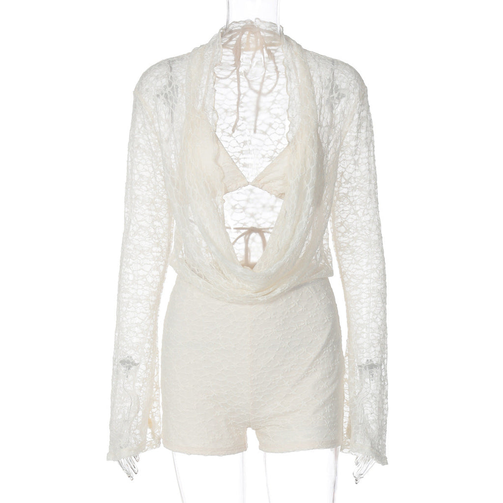 Cattleya Lace Cut-Out Short Set