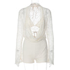 Cattleya Lace Cut-Out Short Set