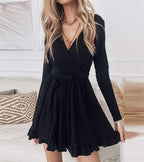 Dance The Night Away Satin Dress Black FINAL