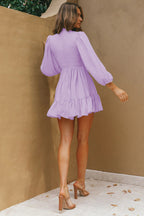 Zyna Satin Shirred Dress Rose