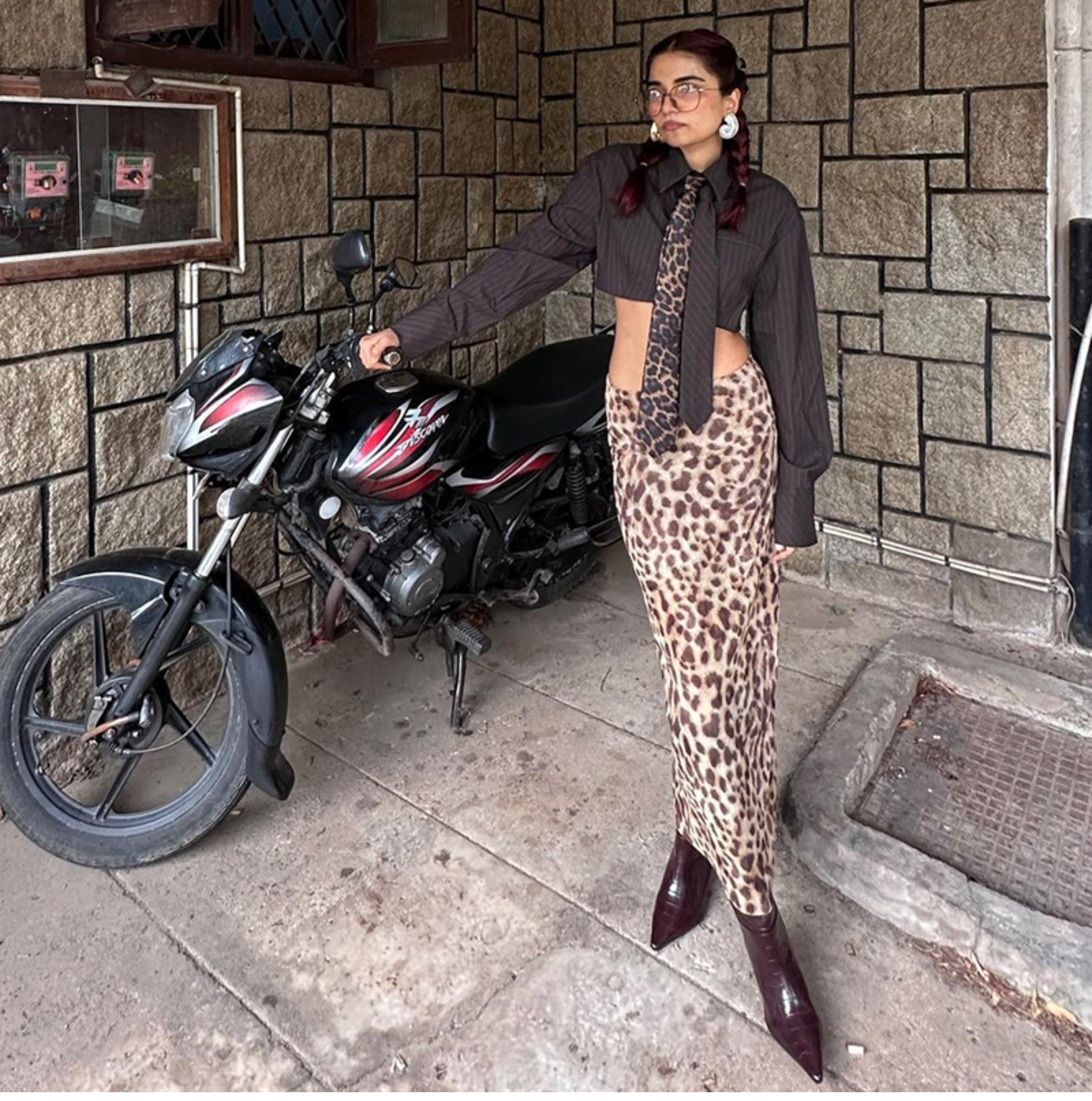 Romy Mesh Leopard Maxi Skirt