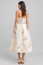 Jerra Peony Corset Midi Dress