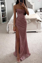 New party, fashionable suspender dress, loose solid color casual split women's dress